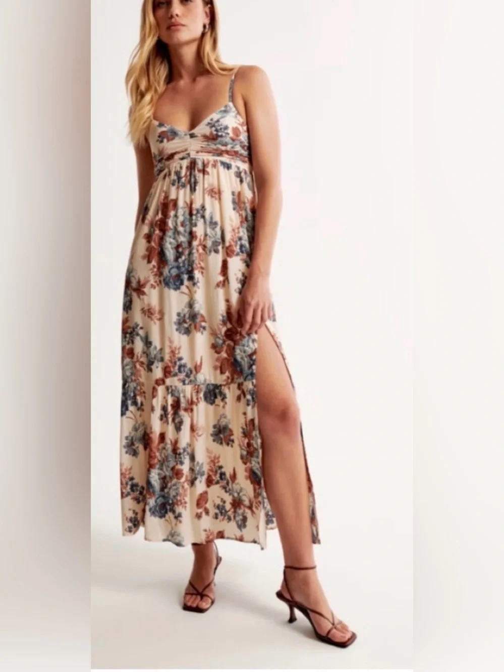 Abercrombie & Fitch Floral Smocked Maxi Dress Small Petite